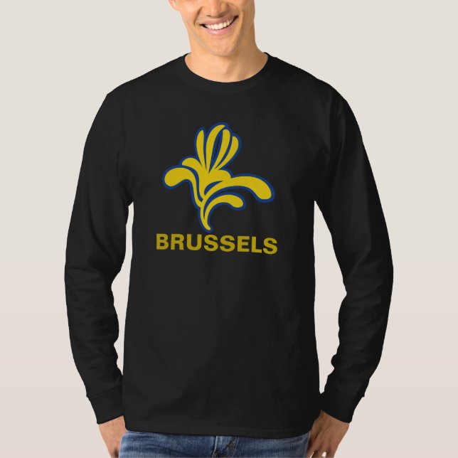 Emblem Iris Brussels Bruxelles Brussel  Belgium T-Shirt (Front)