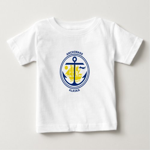Emblem of Anchorage Alaska Baby T_Shirt