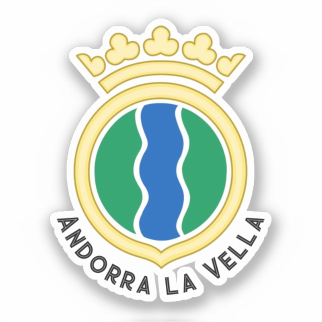 Emblem of Andorra la Vella Sticker (Front)