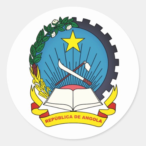 Emblem of Angola Classic Round Sticker