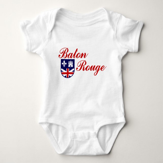 Emblem of Baton Rouge, Louisiana Baby Bodysuit (Front)