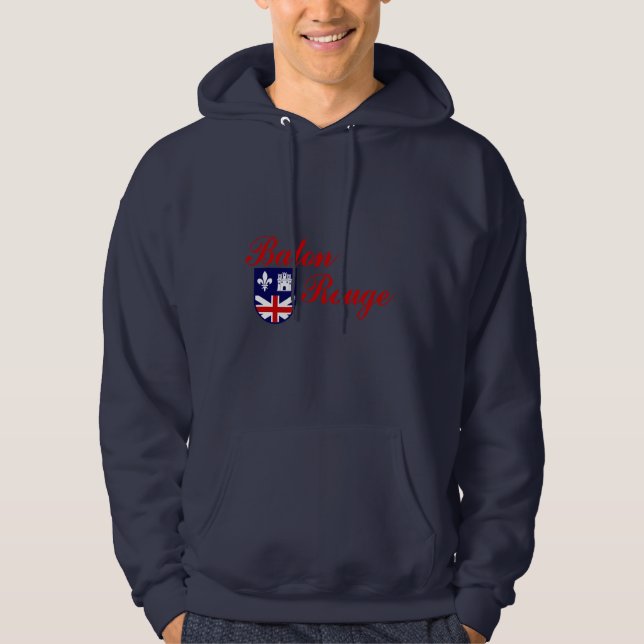Emblem of Baton Rouge, Louisiana Hoodie (Front)