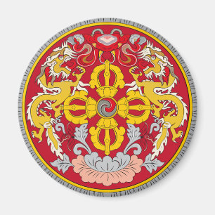Emblem of Bhutan (རྒྱལ་ཡོངས་ལས་རྟགས་) Magnet