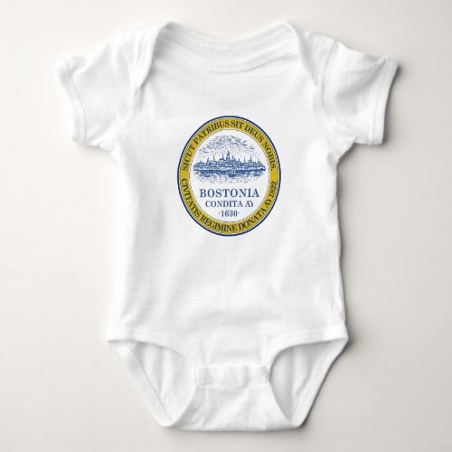 Emblem of Boston Massachusetts Baby Bodysuit