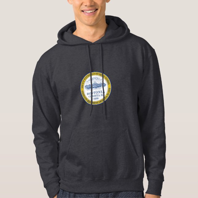 Emblem of Boston, Massachusetts Hoodie (Front)