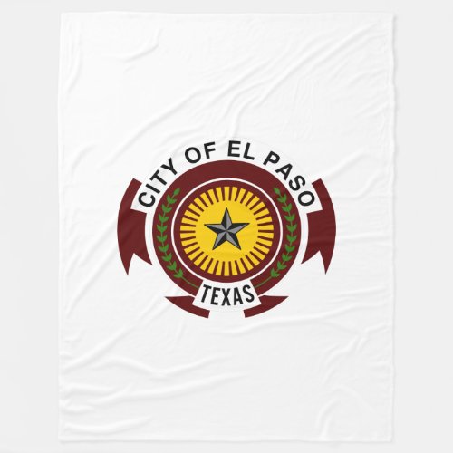 Emblem of City of El Paso Texas Fleece Blanket