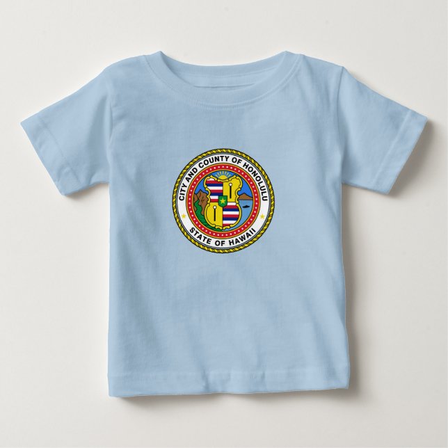 Emblem of city of Honolulu, Hawaii Baby T-Shirt (Front)