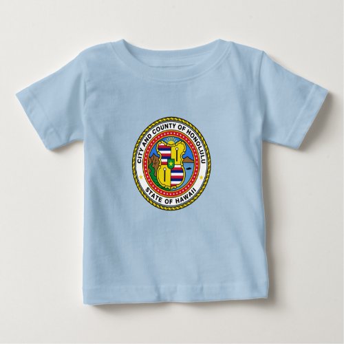 Emblem of city of Honolulu Hawaii Baby T_Shirt