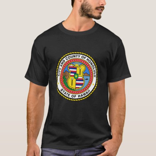 Emblem of city of Honolulu Hawaii T_Shirt