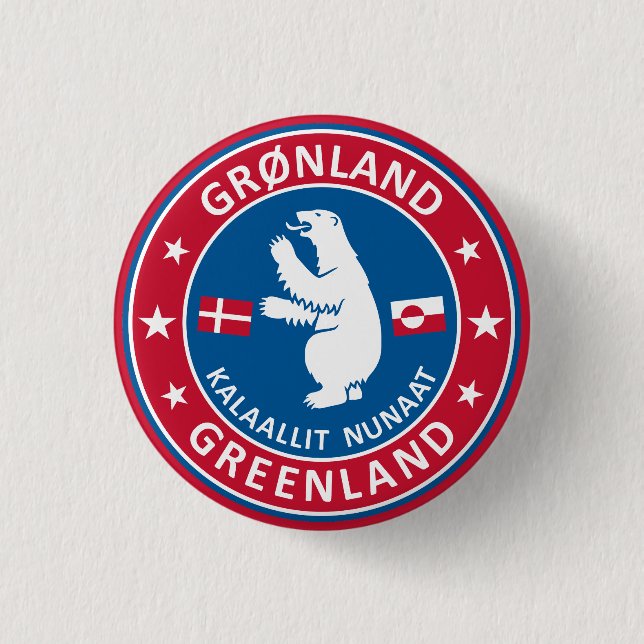 Emblem of Greenland  Button (Front)