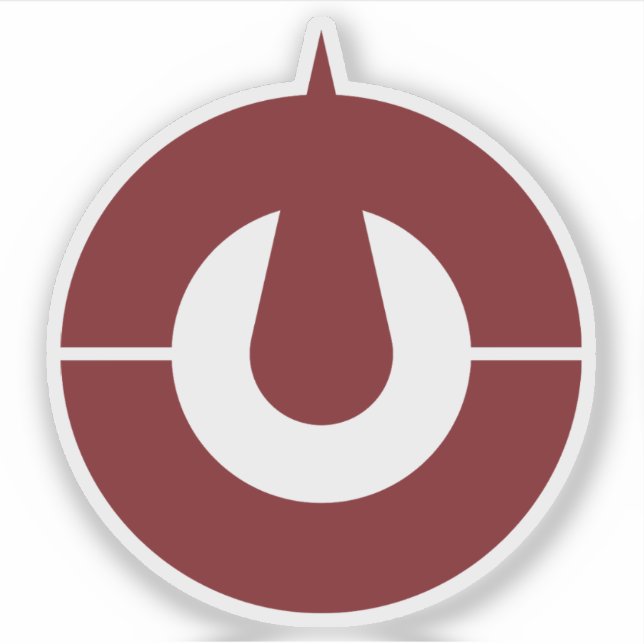 Emblem of Kochi (Kōchi) Prefecture, Japan Sticker (Front)