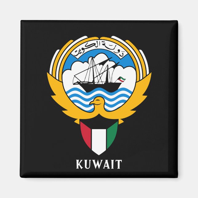 Emblem of Kuwait Magnet (Front)