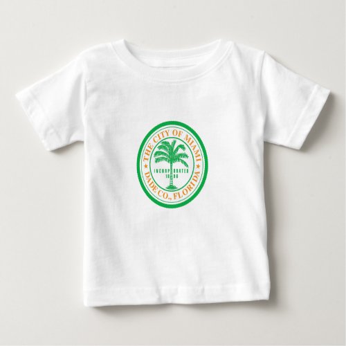 Emblem of Miami Florida Baby T_Shirt