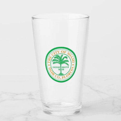 Emblem of Miami Florida Glass