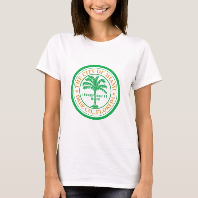 Emblem of Miami, Florida T-Shirt (Front)
