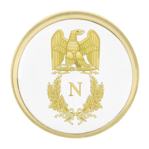 Emblem of Napoleon Bonaparte Gold Finish Lapel Pin