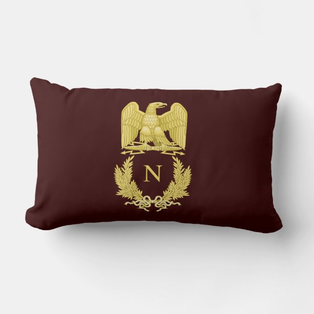 Emblem of Napoleon Bonaparte Lumbar Pillow (Front)