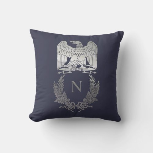 Emblem of Napoleon Bonaparte Throw Pillow