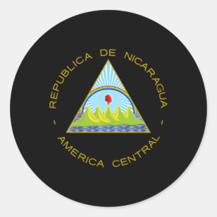 Emblem Of Nicaragua Classic Round Sticker