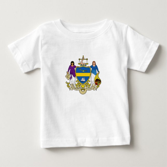 Emblem of Philadelphia, Pennsylvania Baby T-Shirt (Front)