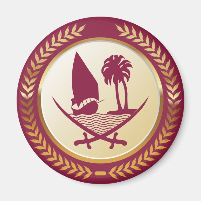 Emblem of Qatar Magnet (Front)