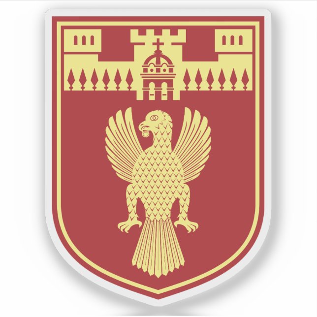 Emblem of Rubik, Albania Sticker (Front)