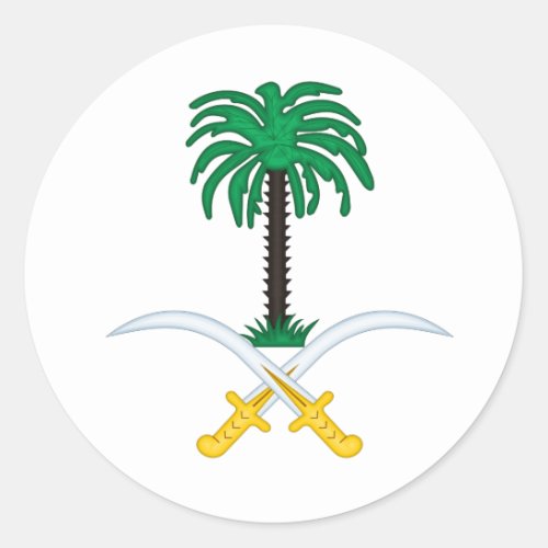 Emblem of Saudi Arabia Classic Round Sticker