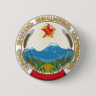 Emblem of the Armenian Soviet Socialist Republic Pinback Button