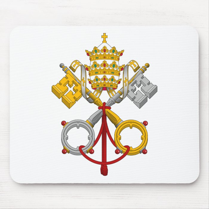 Emblem of the Papacy Official Pope Symbol Coat Mouse Pads