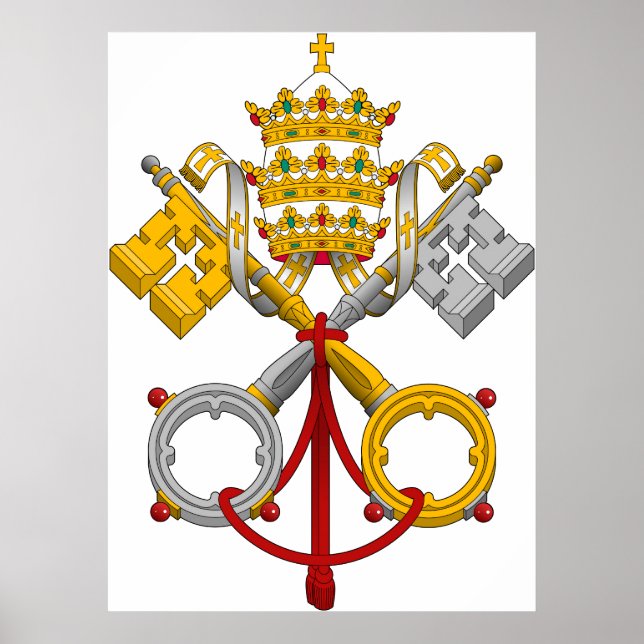 Emblem of the Papacy Official Pope Symbol Coat Poster (Front)