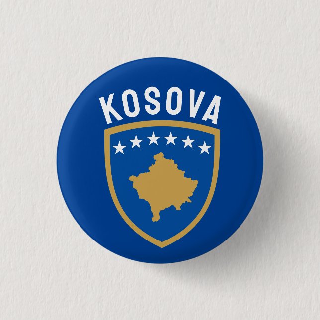 Emblem of the Republic of Kosovo Button (Front)