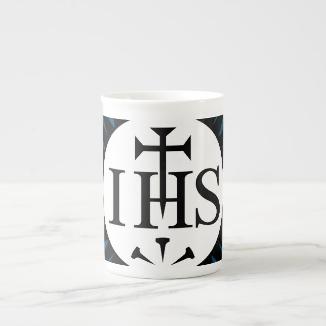 Emblem of the Society of Jesus  Bone China Mug (Front)