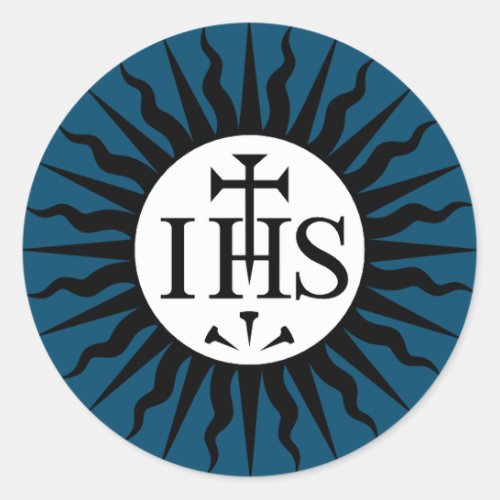 Emblem of the Society of Jesus  Classic Round Sticker
