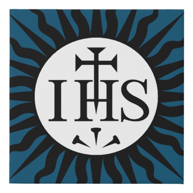Emblem of the Society of Jesus  Faux Canvas Print (Front)
