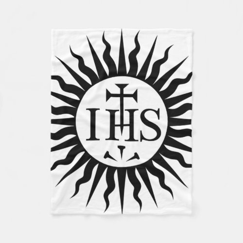 Emblem of the Society of Jesus  Fleece Blanket