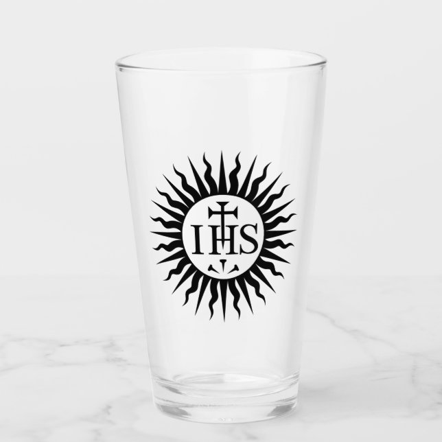 Emblem of the Society of Jesus  Glass (Front)