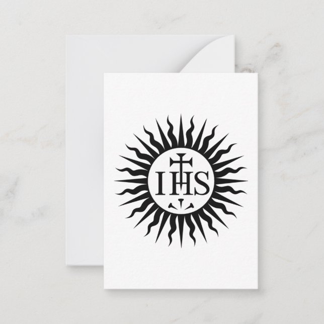 Emblem of the Society of Jesus  Note Card (Front)