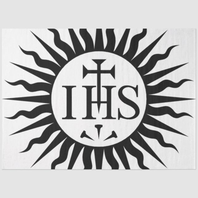 Emblem of the Society of Jesus  Tissue Paper (Front)