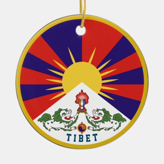 Emblem of Tibet Ceramic Ornament (Front)