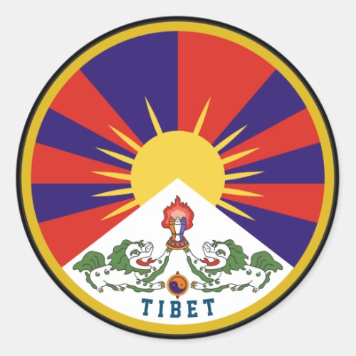 Emblem of Tibet Classic Round Sticker