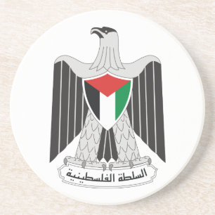 emblem palestine authority drink coaster