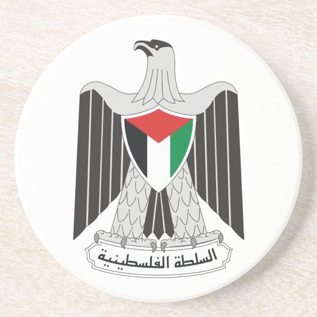 emblem palestine authority drink coaster (Front)
