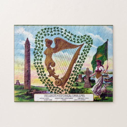 Emblems of Ireland Harp Clover Puzzle