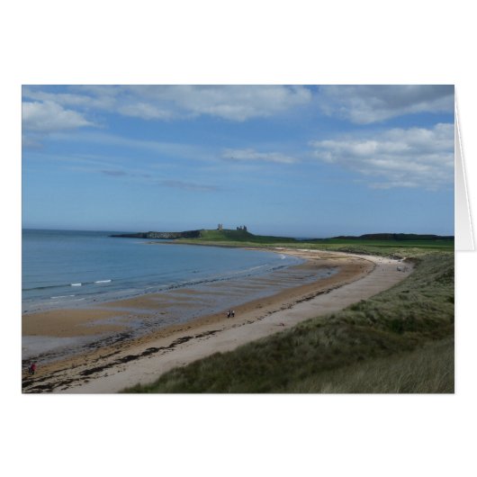 "Embleton Beach view of Bamburgh Castle" (1) Cards (Front Horizontal)