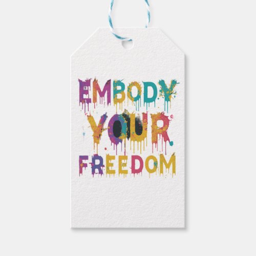 embody your freedom gift tags