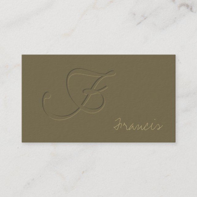 Emboss Business Card (Front)