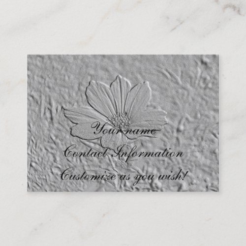 Emboss Look Cosmos Flower Card Business Card