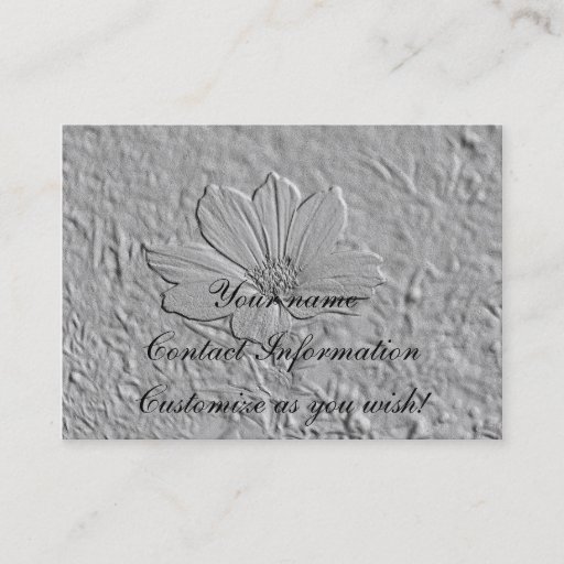 Customizable Emboss Look Cosmos Flower Card Business Card