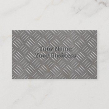 Embossed Aluminum Metal Look Custom Business Card by alinaspencil at Zazzle