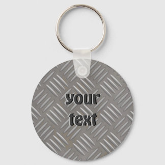 Embossed Aluminum Metal Look Custom Keychain